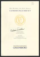 One Hundred And Sixth Annual Commencement, 1998-05-17 [program]