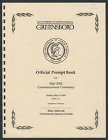 Official Prompt Book For May Commencement 2000-05-14  