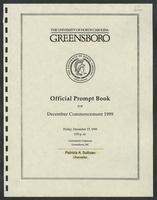 Official Prompt Book For December Commencement, 1999-12-17  