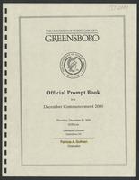 Official Prompt Book for December Commencement 2001