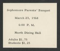Ticket Sophomore Parents' Banquet   