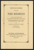 The heiress [production records]