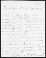 General Correspondence. Applications Wa 1904