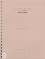 UNCG School of Nursing annual report, 1986-1987