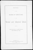 State Normal & Industrial Scool reports to & by Board of Directors 1894-1904