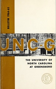 The University of North Carolina at Greensboro bulletin [Catalogue issue for the year 1963-1964]
