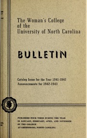The Woman's College of the University of North Carolina bulletin [Catalogue issue for the year 1941-1942]