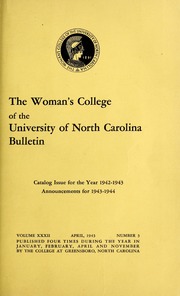 Bulletin of the Woman's College of the University of North Carolina [Catalogue issue for the year 1942-1943]