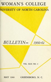 The Woman's College of the University of North Carolina bulletin [Catalogue issue for the year 1959-1960]