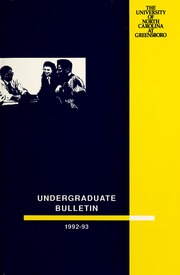 The University of North Carolina [at] Greensboro one-hundred-and-first annual undergraduate catalog 1992-1993 [Catalog issue for the year 1991-92]