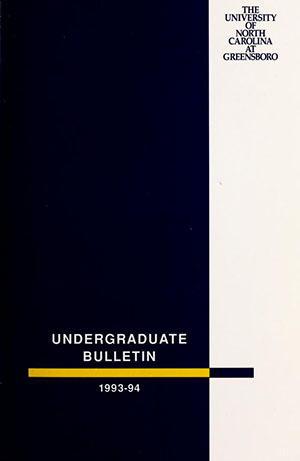 The University of North Carolina [at] Greensboro one-hundred-and-second annual undergraduate catalog 1993-1994 [Catalog issue for the year 1992-93]