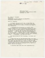 Letter to Chancellor Ferguson from Dorothy Prince about a racially insensitive telephone conversation
