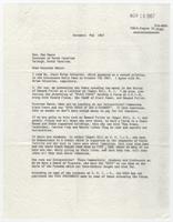 Letter of response to William Friday from John W. Davis
