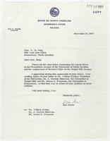Response Letter from Governor Dan Moore to Mrs. W. M. King