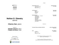Olawsky Gan [recital program]