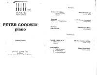 Goodwin [recital program]