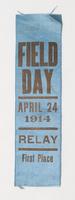 Field Day lapel ribbon, relay, blue