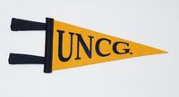 Mini-Pennant, gold with blue "UNCG," undated