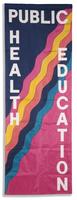 Banner, multi-colored HHP banner,"PUBLIC, HEALTH, EDUCATION"