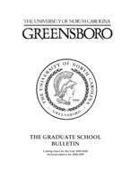 UNCG Graduate School bulletin, 2004-2005