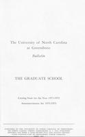 UNCG Graduate School bulletin, 1972-1973