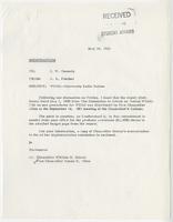 Memorandum from A. Lawrence Fincher to J.W. Kennedy on WUAG, May 10, 1982