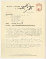 Memorandum from Chancellor Willam Moran concerning the Ad Hoc Committee to Implement Operation of WUAG, March 29, 1982
