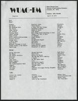 WUAG-FM playlist April 24, 1979