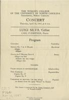 Concert[Luigi Silva, cellist, Carl Fuerstner, pianist]