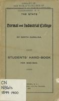 State Normal and Industrial College student handbook, 1899-1900