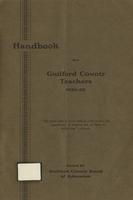 Handbook for Guilford County teachers, 1929-30