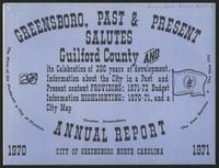 Annual report and map, City of Greensboro, North Carolina 1970-1971