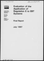 Evaluation of the application of Regulation E to EBT systems final report