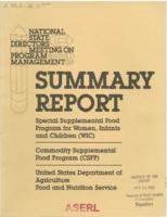 Summary report : first national state directors meeting on program management