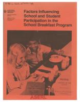 Factors influencing school and student participation in the school breakfast program 1977-78
