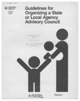 Guidelines for organizing a state or local agency advisory council