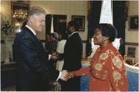 Clara Adams-Ender and President Bill Clinton
