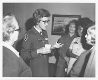 Evelyn Pat Foote with four WACs