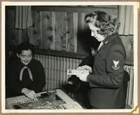 Marian "Mac" McBurney Kilgore playing bingo with friends