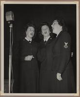 Marian "Mac" McBurney Kilgore and two other WAVES singing, Thanksgiving