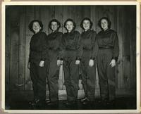 Marian "Mac" McBurney Kilgore and four other WAVES attired in new uniforms