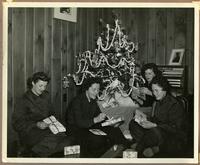 WAVES members opening Christmas gifts