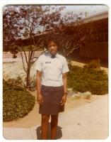 Yardley "Nelson" Hunter at O'Farrell Junior High School in San Diego, California, for Academy Awareness Program, June 1977