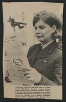 Newspaper clipping featuring Lance Corporal Barbara Majewski