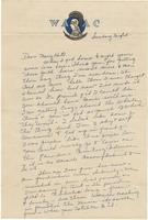 Letter from Lt. Jenny Lea to Mary Kate Bonds