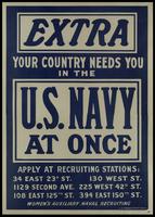 Extra your country needs you in the U.S. Navy at once