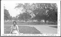 Mary McLeod Rogers in front of Arlington National Cemetary, circa 1945