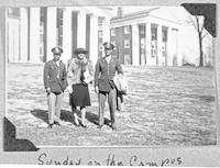 Marjorie Randolph Suggs Edwards on the campus of Washington & Lee University, circa 1945