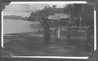 Local family, Hollandia (now Jayapura), New Guinea, 1945