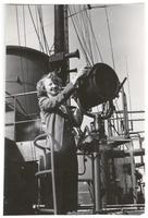 Anna Jean Coomes Woods aboard ship